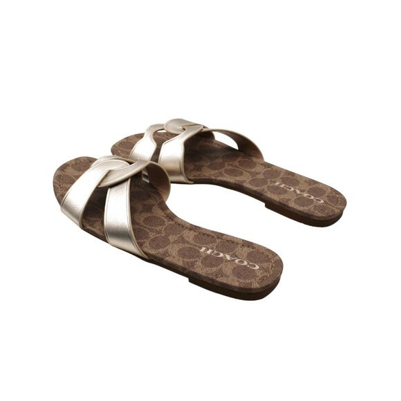 Coach ESSIE Women's Sandals - Gold - Picture 6 of 7